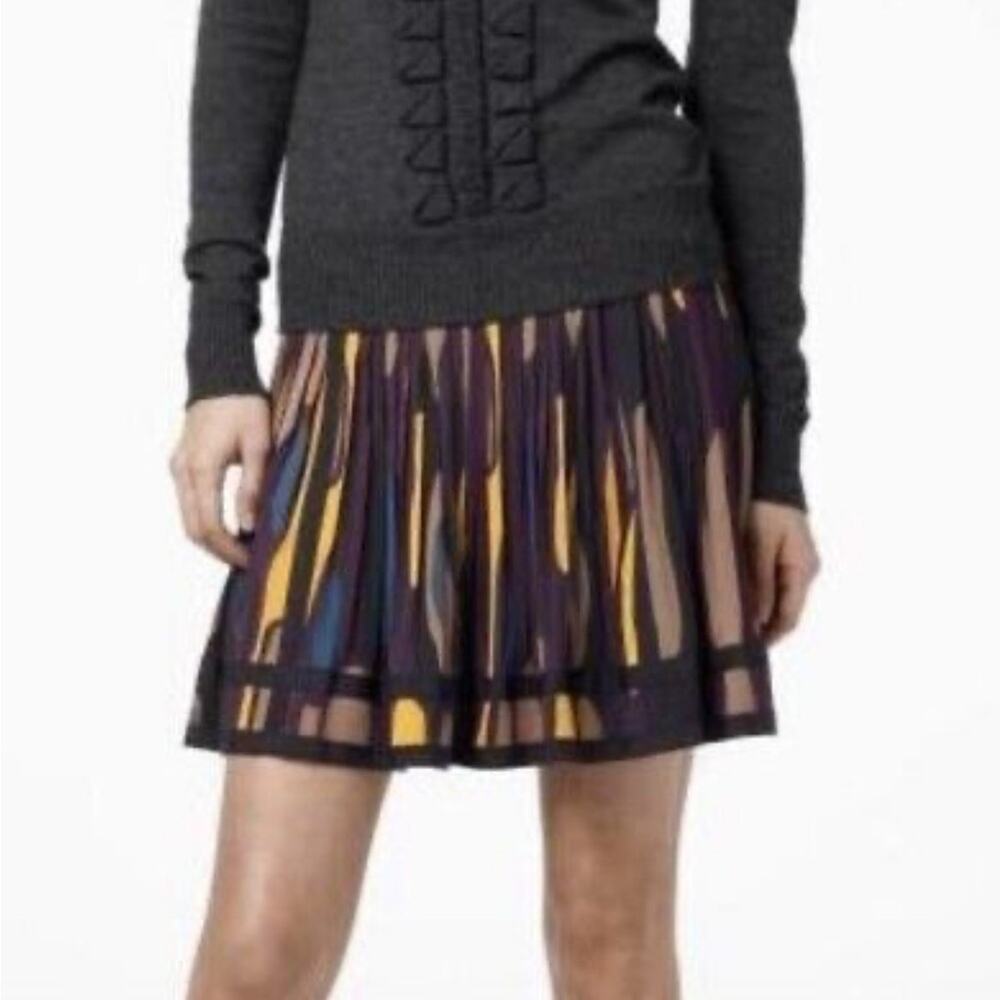 Diane Von Furstenberg Bhare traveler patch silk skirt size 4